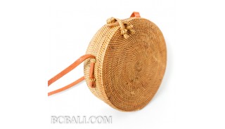 Balinese Original Circle Rattan Bags Hand Woven